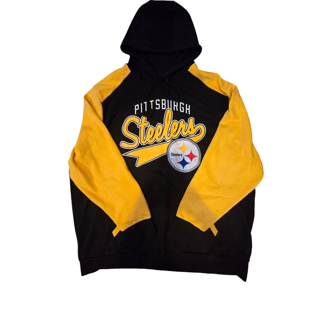 Pittsburgh Steelers NFL Team Pullover Hoodie Black Sweatshirt 4XL Football